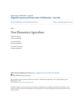 New Elementary Agriculture Charles E