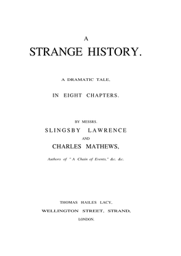 Strange History