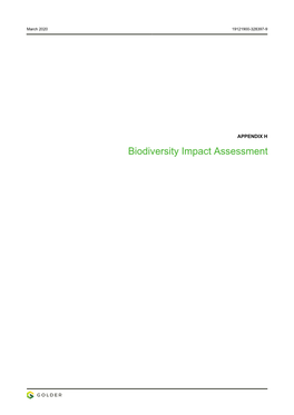 Biodiversity Impact Assessment