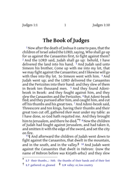 The Book of Judges