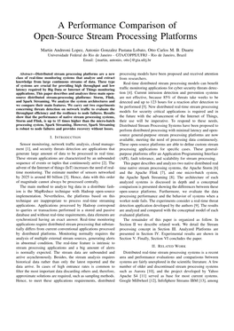 A Performance Comparison of Open-Source Stream Processing Platforms