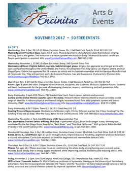 November 2017 • 50Freeevents