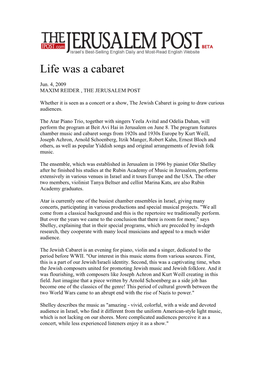 Life Was a Cabaret