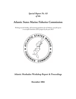 Atlantic Menhaden Workshop Proceedings