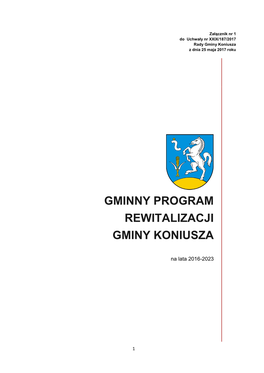 Gminny Program Rewitalizacji Gminy Koniusza