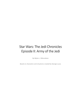 Star Wars: the Jedi Chronicles Episode II: Army of the Jedi