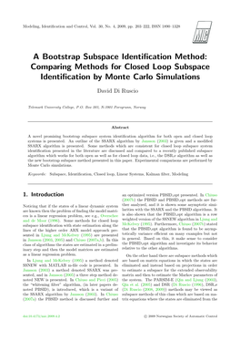A Bootstrap Subspace Identification Method