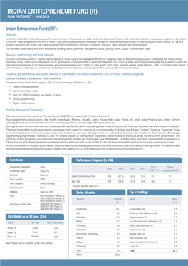 Indian Entrepreneur Fund (R) Fund Factsheet I June 2014