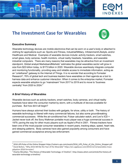 The Investment Case for Wearables