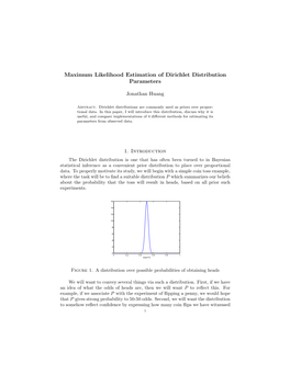 Maximum Likelihood Estimation of Dirichlet Distribution Parameters