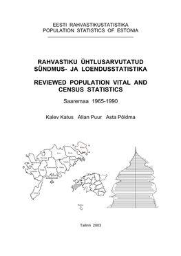 Rahvastiku Ühtlusarvutatud Sündmus- Ja Loendusstatistika