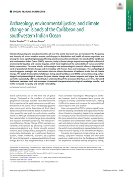 Archaeology, Environmental Justice, and Climate Change on Islands of the Caribbean and Southwestern Indian Ocean