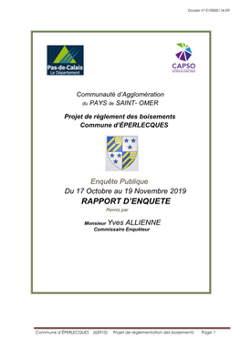 Rapport Eperlecques Poids