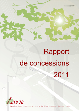 Rapport De Concessions 2011 Périmètre D'étude