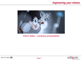 Inform Italia – Company Presentation