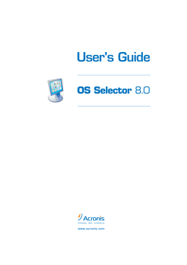 Acronis Os Selector As a Boot Manager
