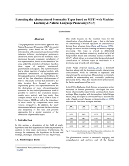 Extending the Abstraction of Personality Types Based on MBTI with Machine Learning & Natural Language Processing