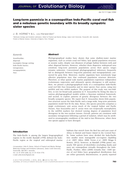 Long‐Term Panmixia in a Cosmopolitan Indo‐Pacific Coral