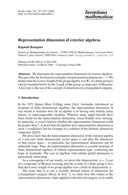 Representation Dimension of Exterior Algebras