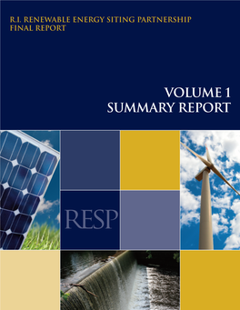 RI Renewable Energy Siting Partnership Final Report