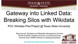 Gateway Into Linked Data: Breaking Silos with Wikidata