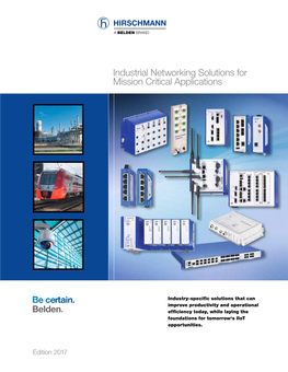 Industrial Networking Solutions for Mission Critical Applications
