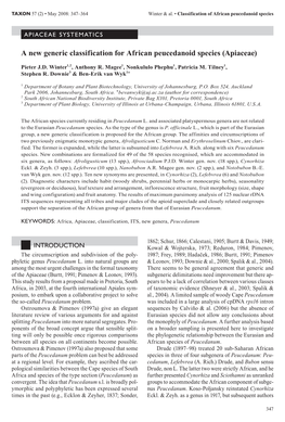 Apiaceae Systematics