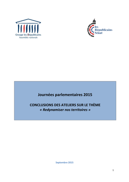 Journées Parlementaires 2015