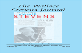 Fall 2004 the Wallace Stevens Journal