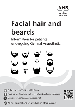 Facial Hair and Beards Information for Patients Undergoing General Anaesthetic