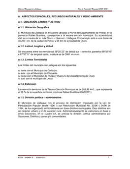 Gobierno Municipal De Llallagua Plan De Desarrollo Municipal 2008-2012
