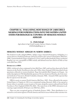 Chapter 16. Evaluating Host Range of Laricobius Nigrinus for Introduction Into the Eastern United States for Biological Control of Hemlock Woolly Adelgid