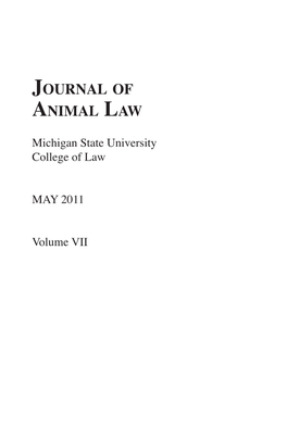 Journal of Animal Law