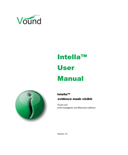 Intella™ User Manual