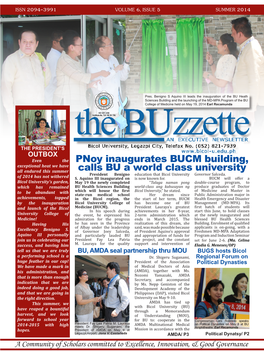 Pnoy Inaugurates BUCM Building, Calls BU a World Class University