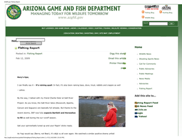 AZGFD.Gov Fishing Report