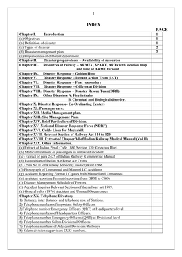 INDEX PAGE Chapter I