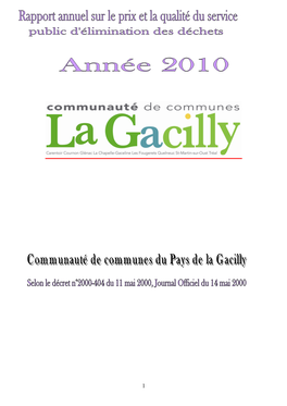 Rapport Annuel Cclagacilly 2010