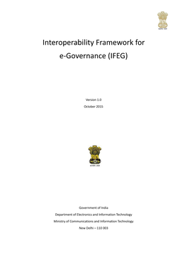 Interoperability Framework for E-Governance (IFEG)