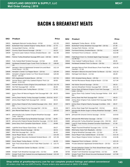 MEAT Mail Order Catalog | 2019