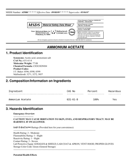 Ammonium Acetate 1