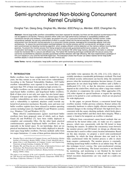 Semi-Synchronized Non-Blocking Concurrent Kernel Cruising