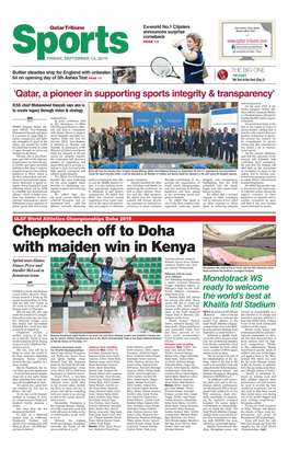 Chepkoech Off to Doha with Maiden Win in Kenya
