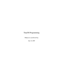 Tinyos Programming