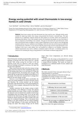 Energy Saving Potential with Smart Thermostats in Low-Energy Homes in Cold Climate