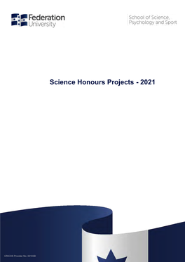 Science Honours Projects - 2021