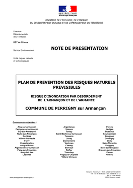 Note De Presentation