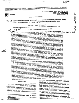 Pn S0016.7O37(O2 -7 the Lab Iron-Meteorite Complex: a Group