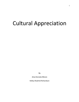 Cultural Appreciation