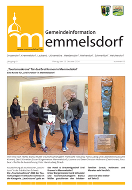 Mitteilungsblatt KW 43 (23.10.2020)